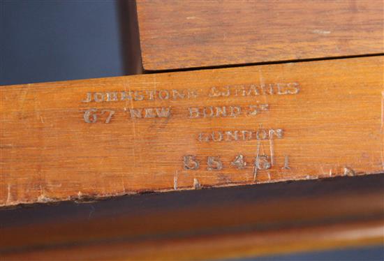 Johnstone & Jeanes. A handsome early Victorian mahogany extending dining table, Extended to 12ft 6in. x 4ft 6in. H.2ft 6in.